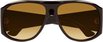 Chloé 60mm Gradient Navigator Sunglasses in Brown at Nordstrom