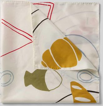 Selected Tuch mit Seidenanteil Modell SARA in Offwhite, Gr&ouml;&szlig;e 1