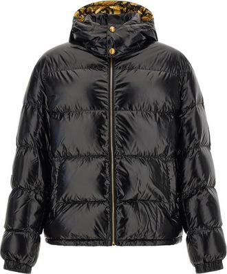 Versace Black Quilted Hood Jacket