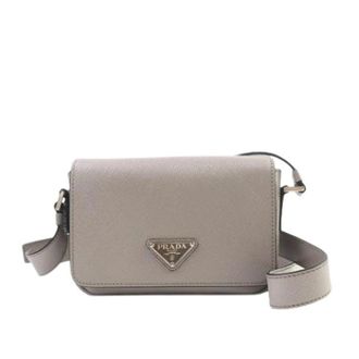 Prada Pre-owned Saffiano Crossbody Bag - Dames - Pre-owned - Grijs - Maat: ONE Size Leer