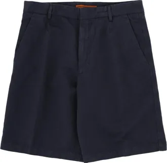 Ermenegildo Zegna Neutrals Flat Front Cotton-Linen Shorts