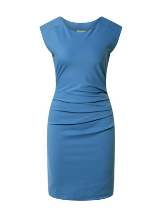 Kaffe Womens Kaffe Womens Evening Dress Sheath Sleeveless Ruched Gathered Casual Dress, Blue, M