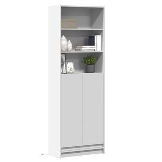 Berkfield Home Highboard with LED White 69x32.5x200 cm Engineered Wood