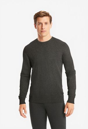 Jack & Jones Rundhalspullover JACK & JONES EMIL KNIT, Herren, Gr. XXL, grau (dunkelgrau, meliert), Obermaterial: 60% Baumwolle, 20% Nylon, 20% Viskose, normal, Run