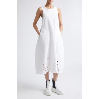 Melitta Baumeister Watching Cotton Double Weave Dress in White at Nordstrom, Size X-Small