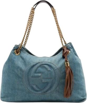 Gucci Borsa a mano Pre-owned in denim - - Pre-owned - Donna - Blu - ONE SIZE