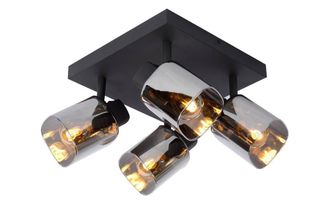 Lucide ALION Dimmable Stylish Rotatable Indoor Ceiling Spotlight 4xE14 in Black