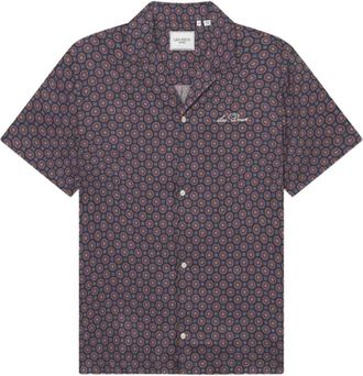 Les Deux Camicia con stampa geometrica - Blu