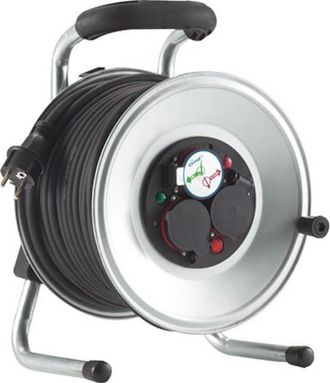 Forum Enrollador De Cable, Chapa De Acero, Ip 44, Neopreno, Largo De Cable De 40 M, Tipo De Cable : H07 Rn-f 3g1,5
