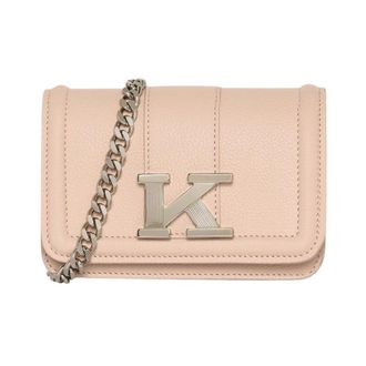 Kiton Sofia Leren Clutch Tas - Dames - Schoudertassen - Roze - ONE Size - Leer - Tassen