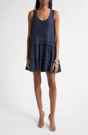 Ramy Brook Paola Pleat Minidress in Navy at Nordstrom, Size Xx-Small