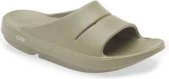 Oofos Ooahh Slide Sandal in Foliage at Nordstrom, Size 12