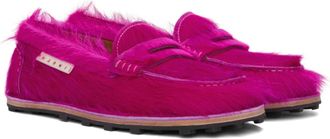Marni Pink Long Calf Hair Loafers Size 41