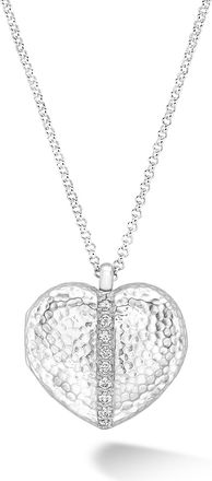 Dower & Hall White Sapphire 23mm Heart Lumiere Locket