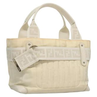 Fendi Pre-owned Nylon handbags - Dames - Vintage Handtas - Beige - ONE Size - Nylon - Vintage