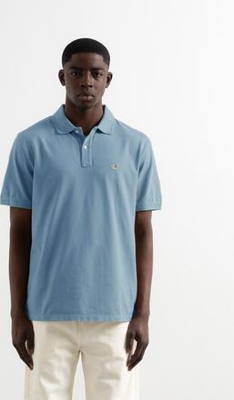 Edmmond Studios Duck Logo Piqu&eacute; Polo Shirt in Plain Steel at Nordstrom, Size X-Large