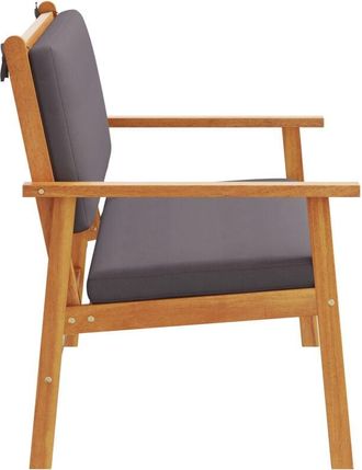 vidaXL Garden Bench with Cushion Brown Solid Acacia wood Vidaxl