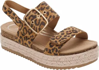Aetrex Womens Vania Cork Platform In Leopard