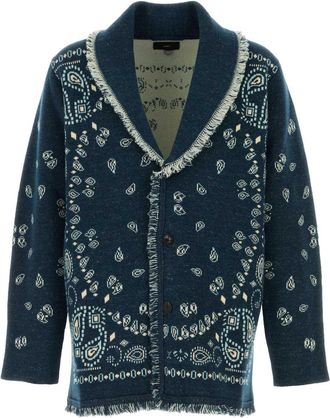 Alanui Embroidered Jacquard Bandana Cardigan