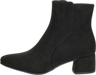 Marco Tozzi Enkellaarsjes Hak - Dames - Laarzen met Hak - Zwart - 39 EU - Schoenen