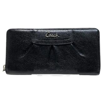 Coach Pre-owned Wallets, female, Black, Size: ONE SIZE Pre-owned PVC Leather Long Wallet
