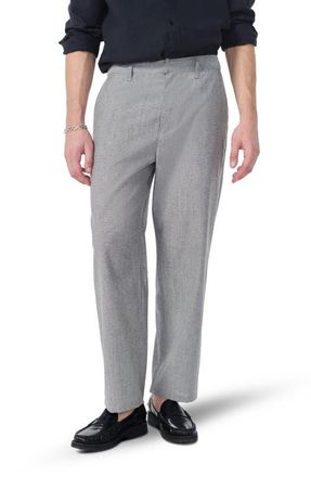 Rag & Bone Donegal Baggy Wool & Linen Blend Pants in Grey at Nordstrom, Size 33