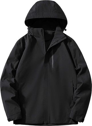 Generic Mens Lightweight Jackets Cargo Outwear Trendy Coat Spring and Autumn Jacket Mens Outdoor All Season Mountaineering Jacket Thin Coat Men Rain Coat Men 