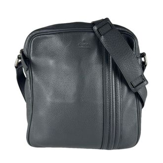 Gucci Dark Gray Leather Shoulder Bag (Pre-Owned)
