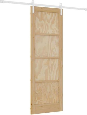 vidaXL Puerta Corredera Manual Natural Y Blanco 73.5 X 211 Cm Vidaxl