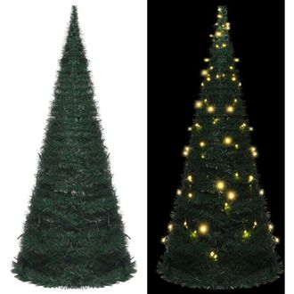 vidaXL Rbol De Navidad Emergente Preiluminado Con Luces Verde 210 Cm Vidaxl