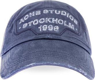 Acne Studios Gorra de B&eacute;isbol con Serigraf&iacute;a - Accessories - unisex - Azul - ONE SIZE