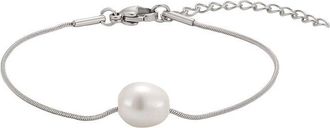 Adornia Adornia Silver Plated Stainless Steel 8.5-9Mm Pearl Bracelet