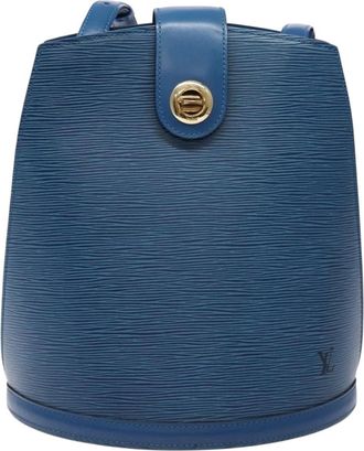Louis Vuitton Cluny Blue Leather Shoulder Bag (Pre-Owned)