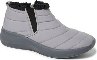 Dearfoams Womens Naomi Double Gore Bootie Indoor/Outdoor Winter Boot