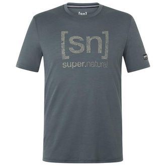 super.natural Logo Lines Tee Merinoshirt f&uuml;r Herren | grau