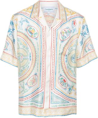 Casablanca silk Cuban shirt - men - Silk - S - White