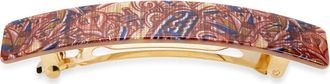 L. Erickson Nougat Rectangle Barrette in Paisley Multi at Nordstrom