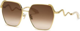 Roberto Cavalli SRC035M 0400 Womens Sunglasses Gold Size 59