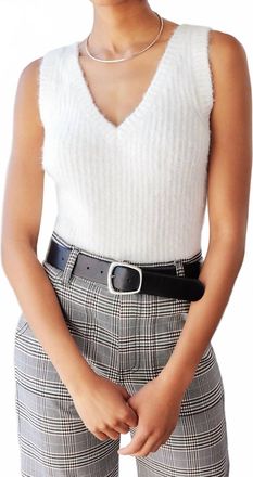 Fifteen Twenty Nicole Sweater Tank In Cream