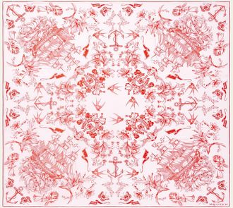 Alexander McQueen Sailor Tattoo Silk Scarf