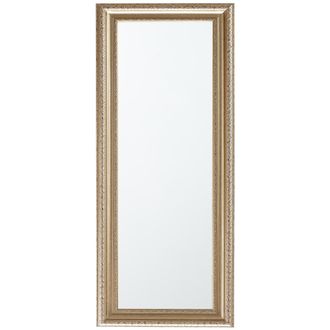 Beliani Beliani - Espejo De Pie Dorado 51 X 141 Cm Marco Rectangular Decoraci&oacute;n De Suelo Sala De Estar Dormitorio Aurillac