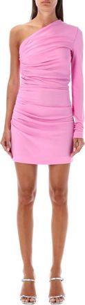 Dsquared2 Pink Solid One Shoulder Mini Dress