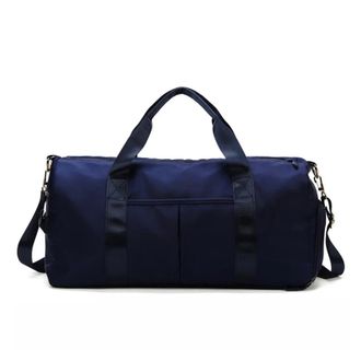 Generic Compatible For Wet Dry Separate Travel Bag Large Gym Swim Yoga Sports Duffel(Black dark blue)