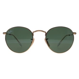 Ray-Ban Round Gold Green Sunglasses
