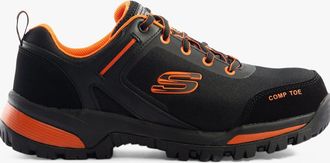 Skechers Mens Skechers Work 200188EC GATLON Mens Safety Trainers Black/Orange - Size: 10.5