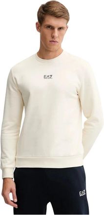 Emporio Armani Crewneck Sweatshirt - Heren - Sweatshirts - Beige - 2XL - Katoen - Hoodies & sweatvesten
