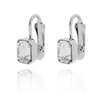 Dsquared2 Clips met kristallen - Heren - Oorbellen - Grijs - ONE Size - Tweed - Accessoires