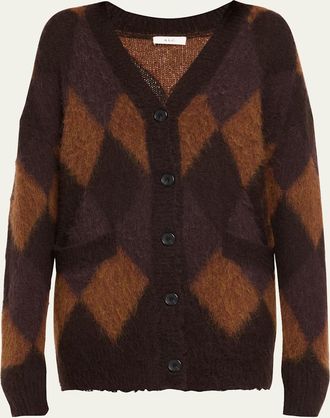 A.L.C. Reid Fuzzy Diamond Cardigan