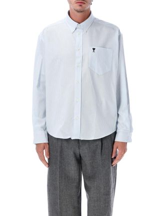 Ami Light Blue Stripes Shirt