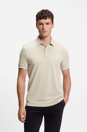 Boss Orange by Hugo Boss Poloshirt BOSS ORANGE Passertip, Herren, Gr. XXL, beige (light beige271), Piqu&eacute;, Obermaterial: 95% Baumwolle, 5% Elasthan, unifarben, slim fit h&uuml;ftbed